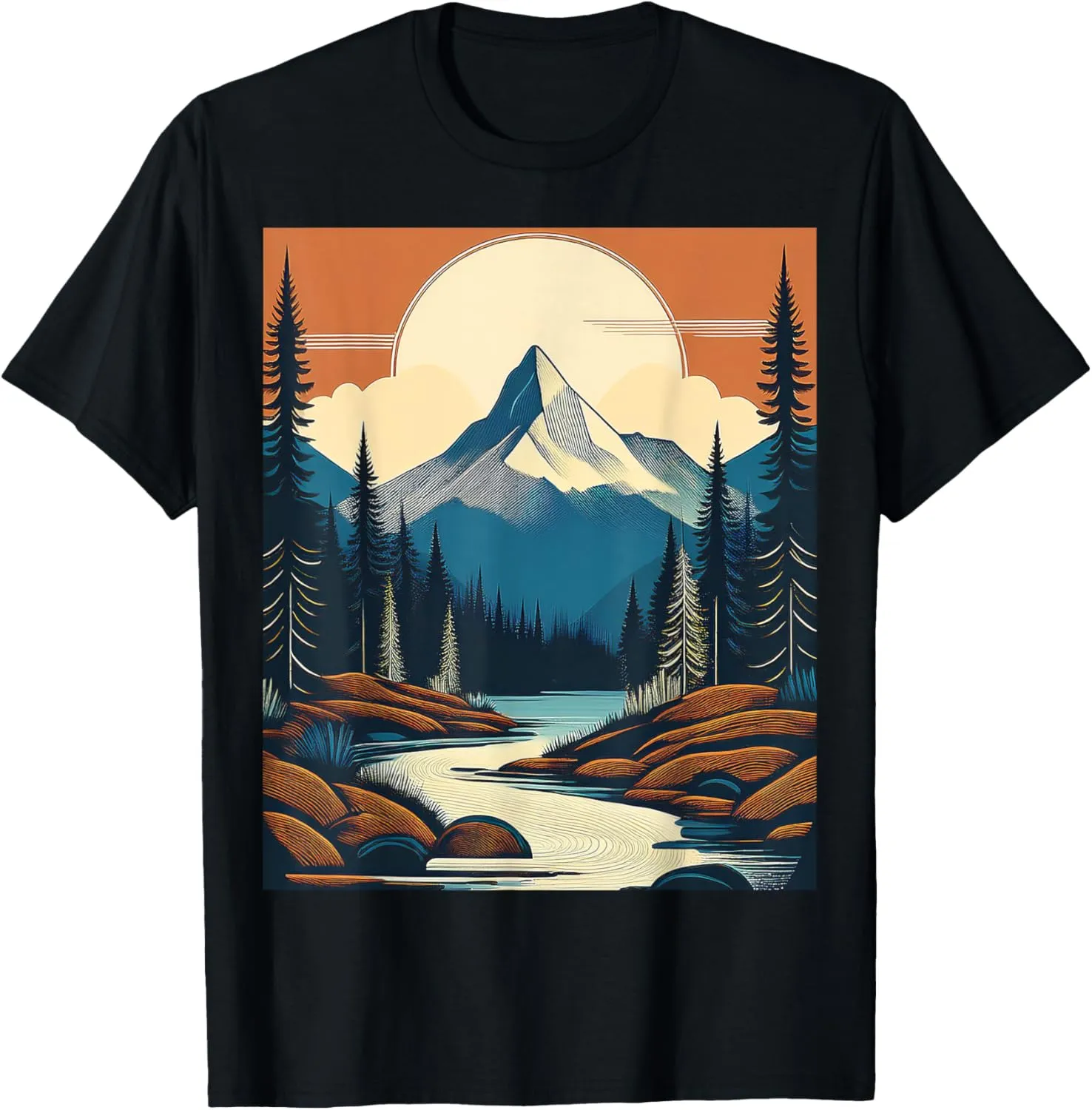 Minimalist mountain landscape T-Shirt