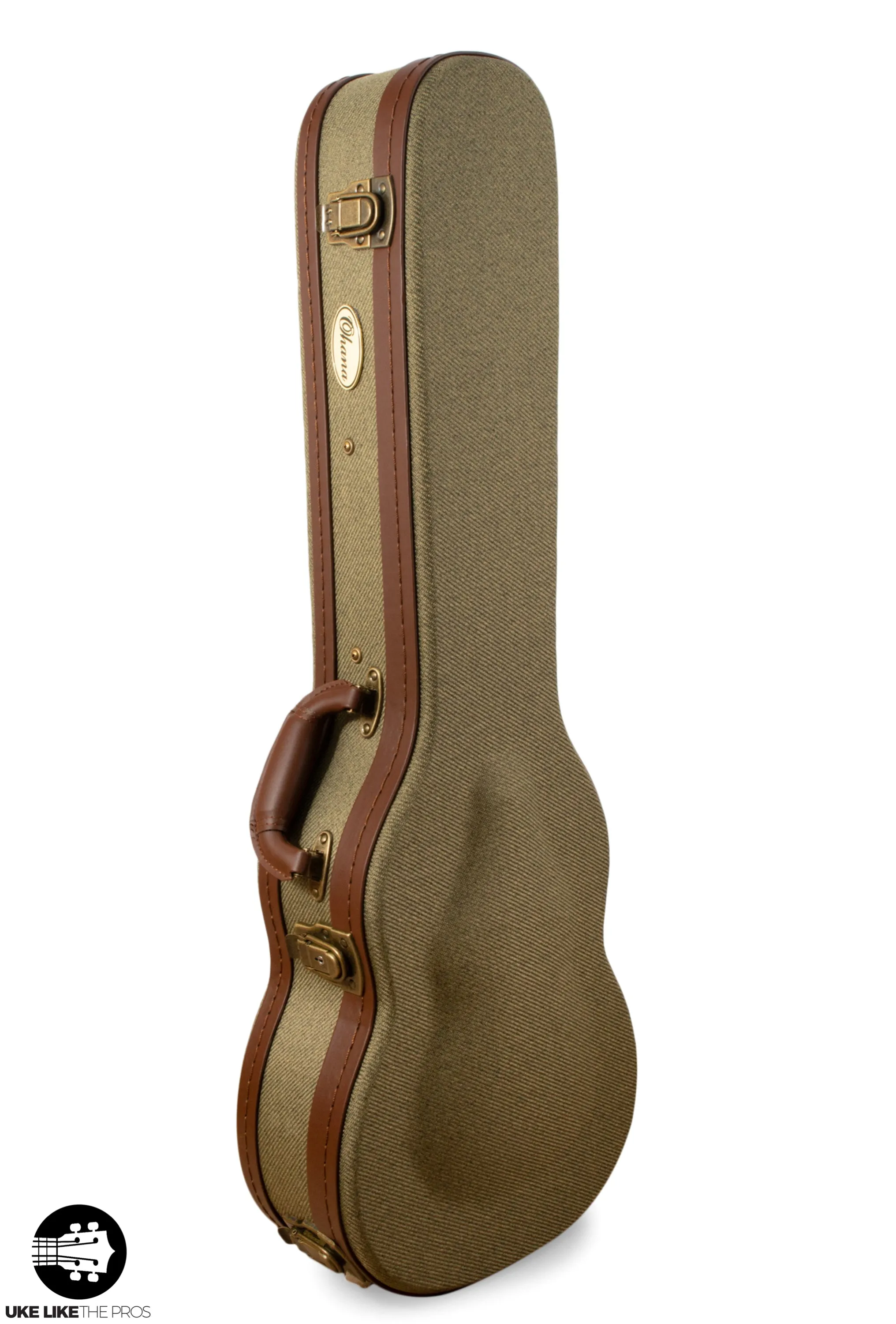 Ohana UOT-24 Olive Twill Concert Ukulele Hardshell Case