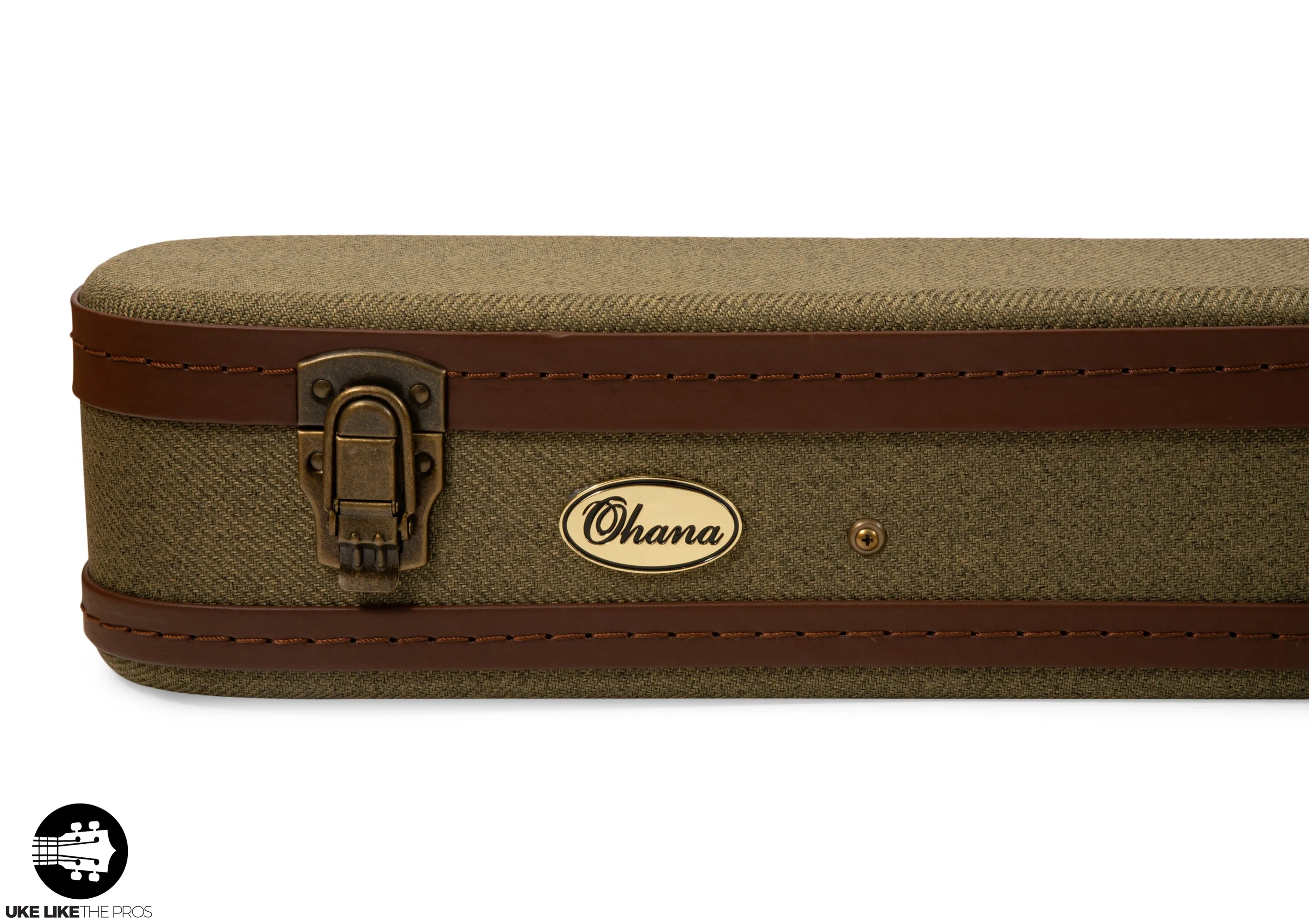 Ohana UOT-24 Olive Twill Concert Ukulele Hardshell Case