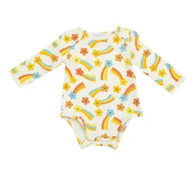 Orange Shooting Stars Bodysuit Size 6-12 Months
