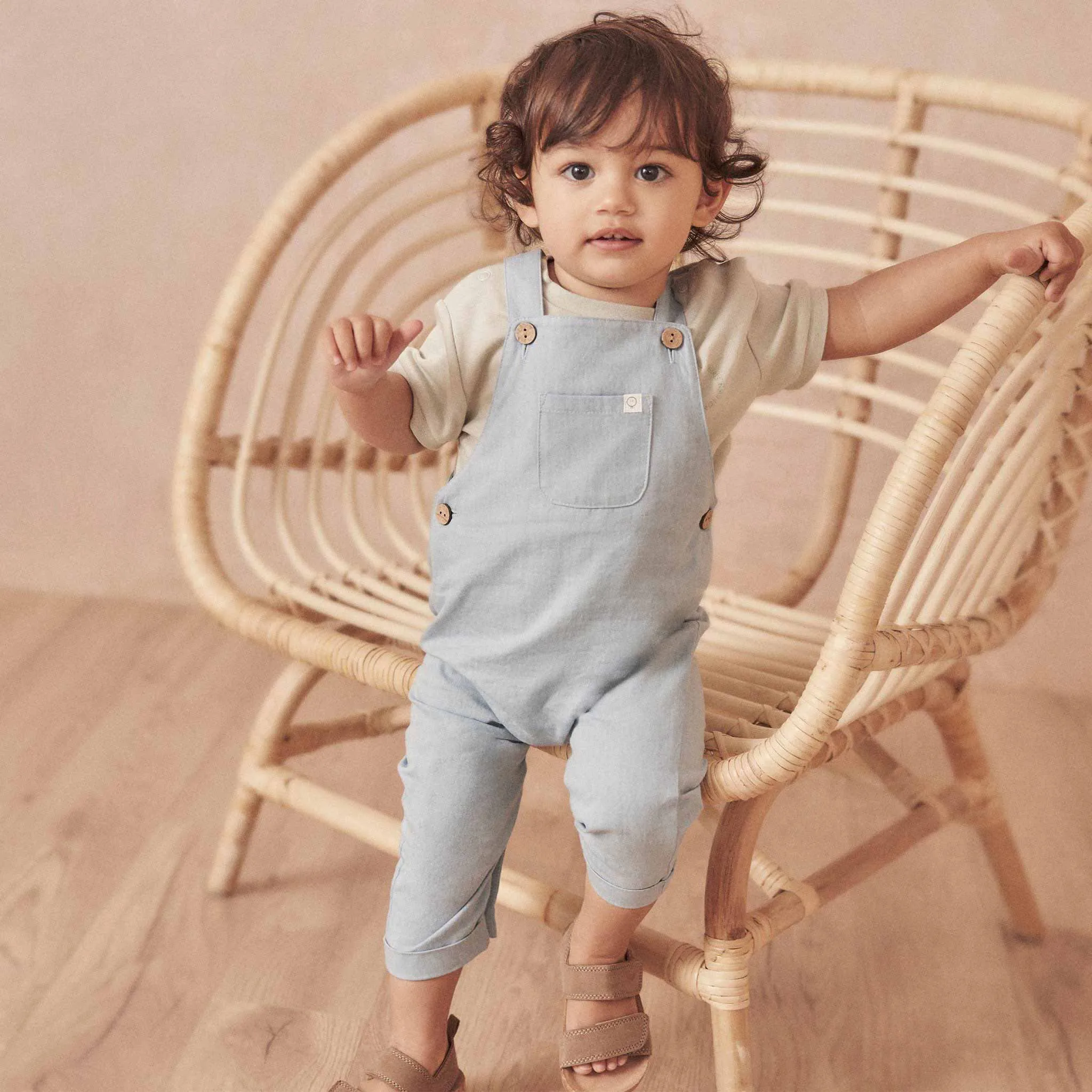 Organic Cotton Chambray Overalls