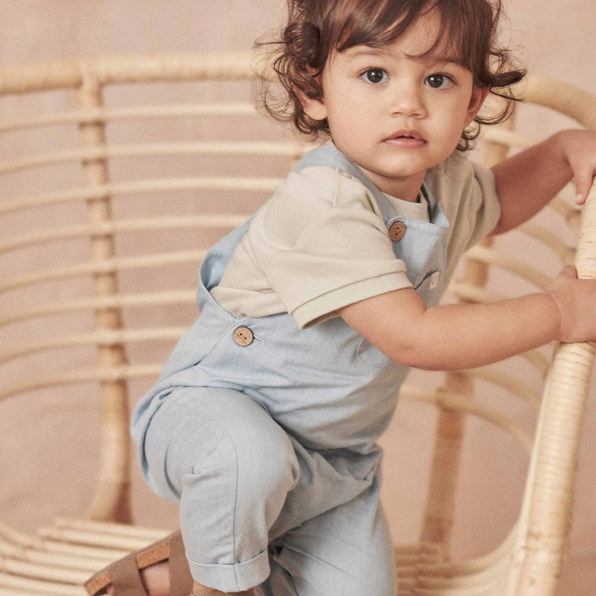 Organic Cotton Chambray Overalls