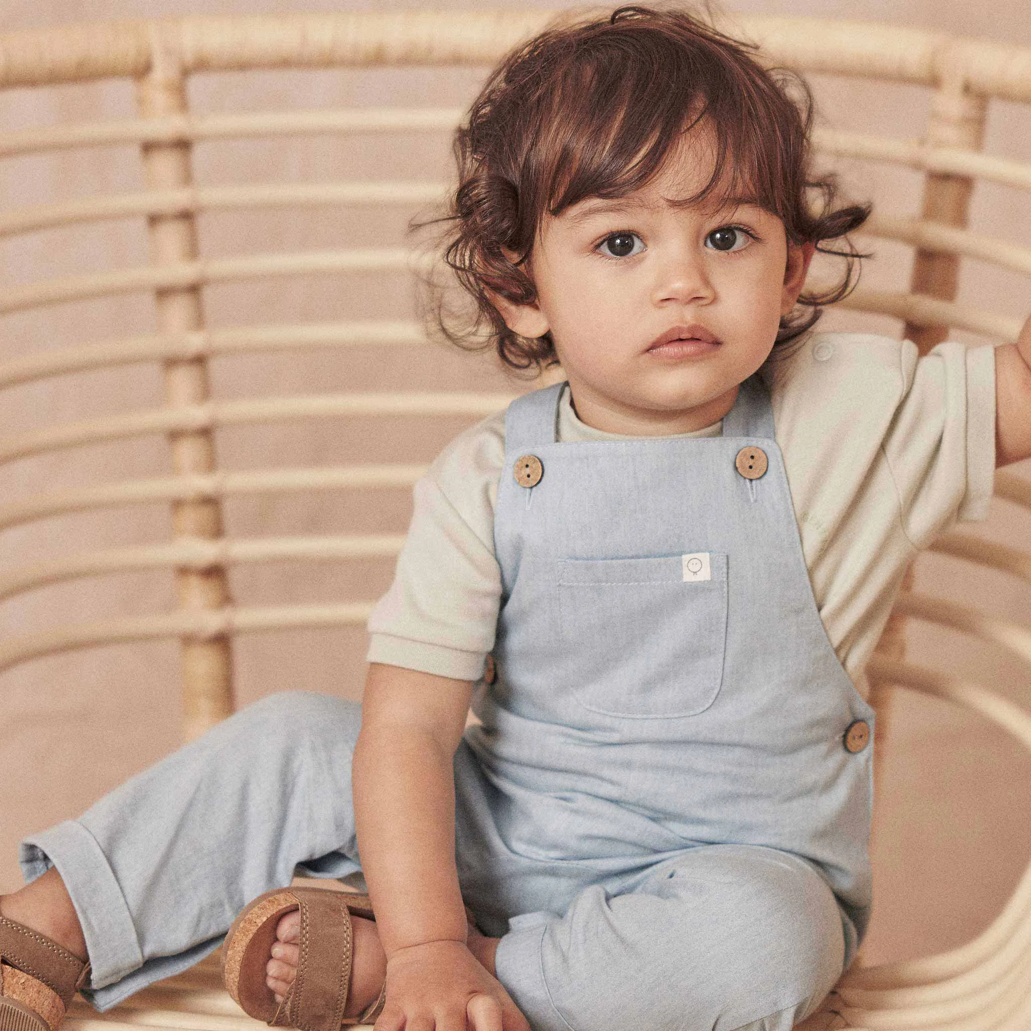 Organic Cotton Chambray Overalls