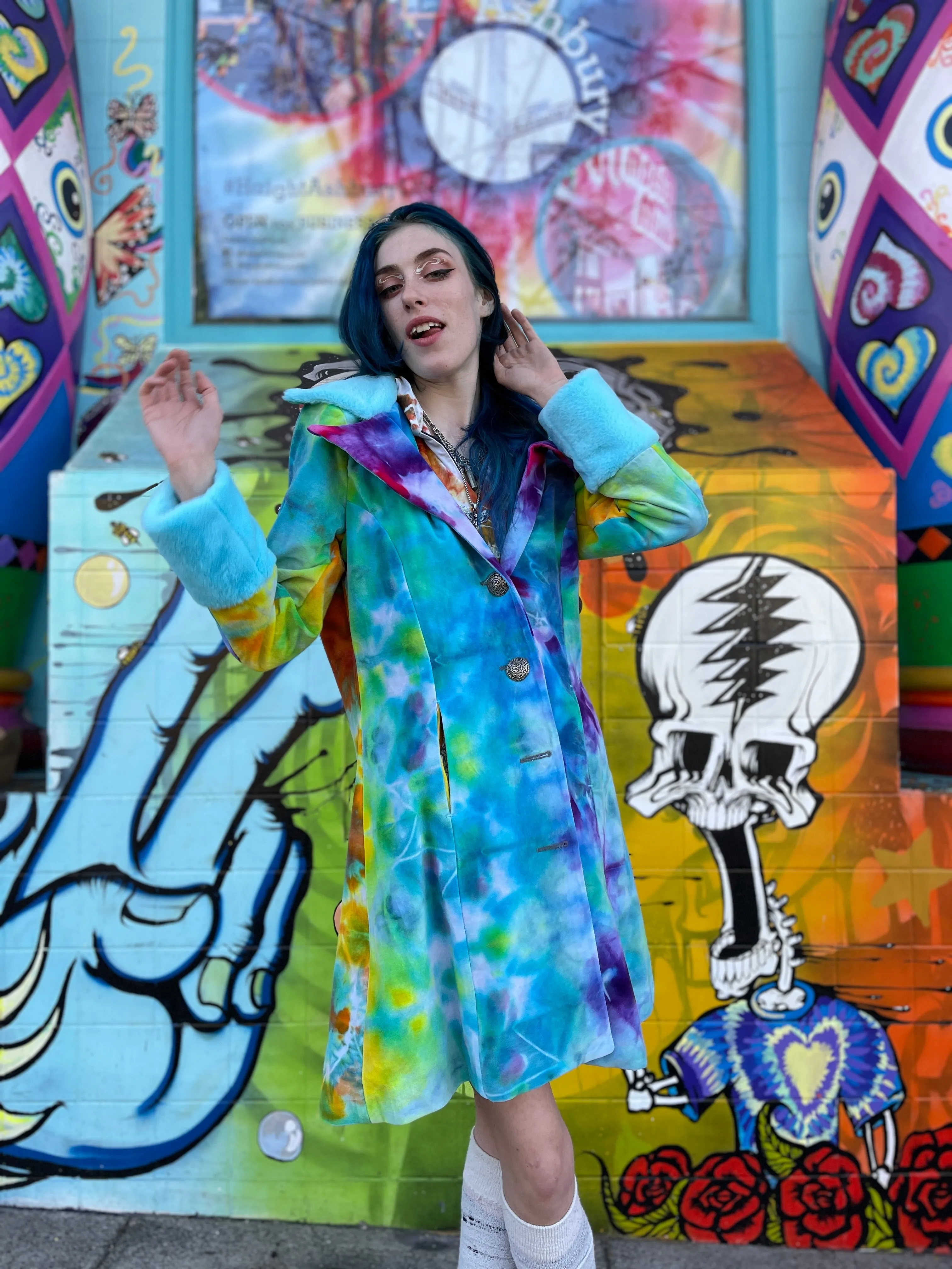 Philine Ladies Tiedye Coat #7 Medium (Corndog)