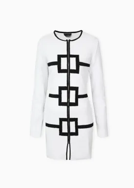Tammi - Zip Front Squares Coat Dress
