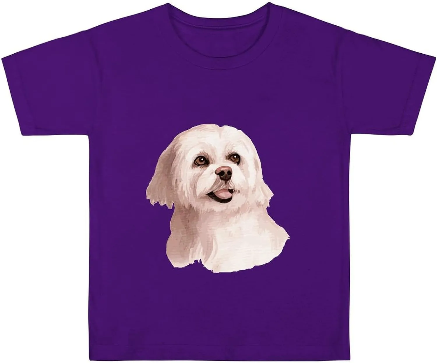 Watercolor Hand Painted Dog Graphic Printed T-Shirts Unisex Short Sleeve Summer Tees Top Shirt Boy and Girl