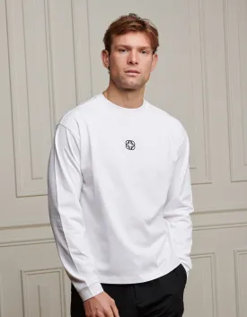 White L/S Emblem T-Shirt