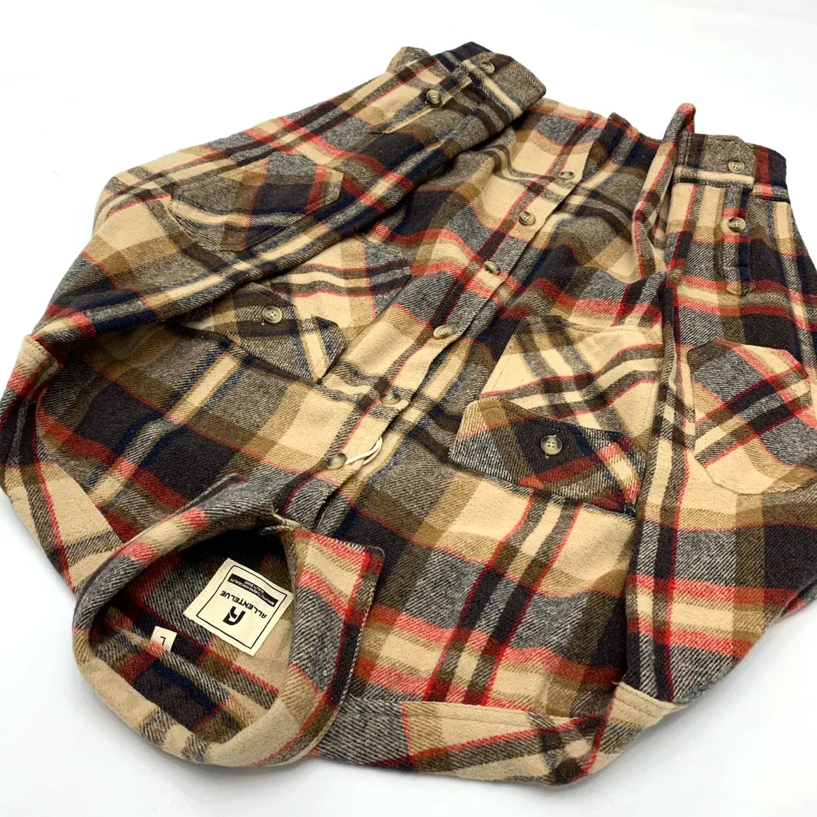Wiaofellas  -  Autumn Men's Tooling Brushed Plaid Shirt Jacket Streetwear Loose Flannel Casual Long-sleeved Shirt Jacket Male Workwear Clothing