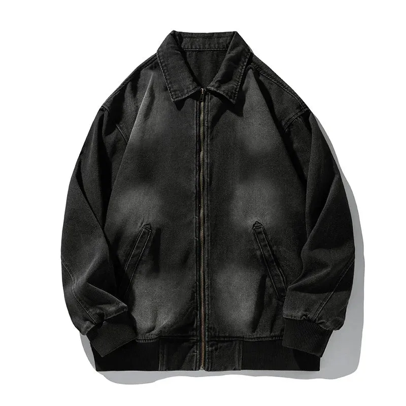 Wiaofellas  -  Brand Washed Denim Jacket Man Make Old Autumn Winter New Vintage Baggy Zip Jackets Male Cargo Style Japan Clothing