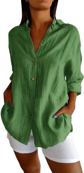 Women's Hawaiian Shirt Short Sleeve Button Down Shirts Lapel Neck Tops Fashion Floral Beach Vacation Outfits