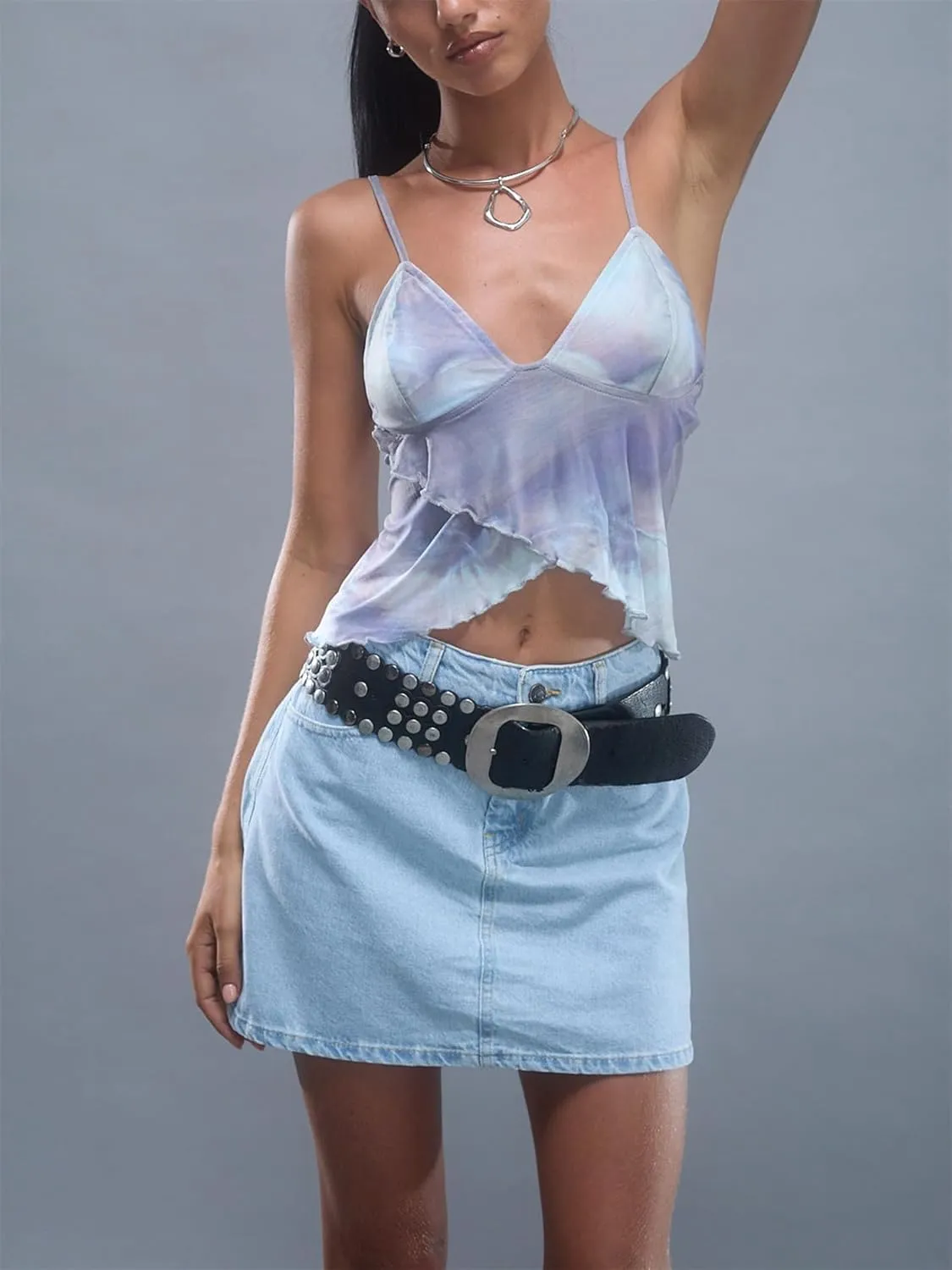 Y2k Jean Skirt for Women Low Rise A Line Raw Hem Frayed Denim Mini Skirt with Pockets Summer Going Out Short Skirt